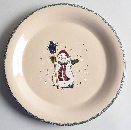 Snowman Salad Plate