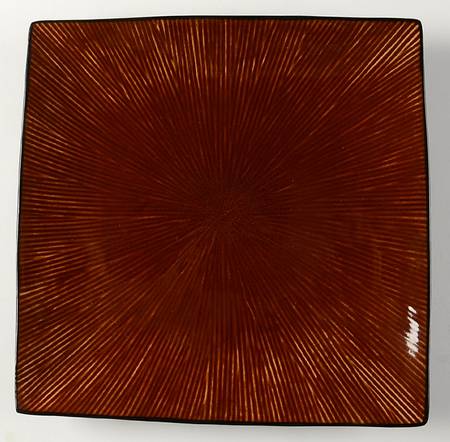 Lotus Chocolate Square Dinner Plate