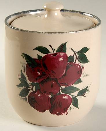 Apple Sugar Bowl & Lid
