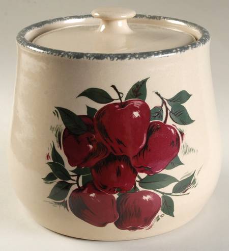 Apple Cookie Jar & Lid