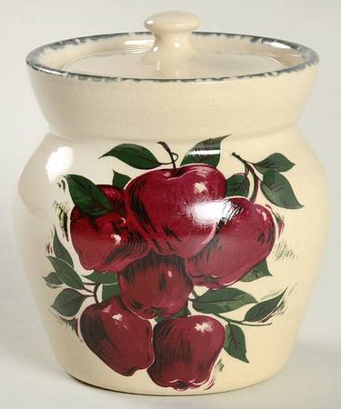 Apple Sugar Bowl & Lid
