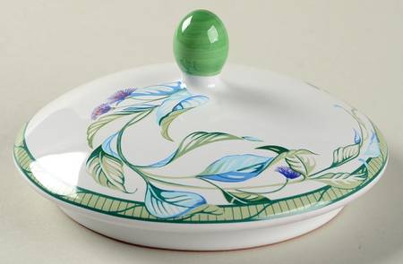 Faience Toucans Lid for Sugar Bowl