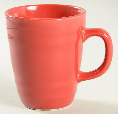 Red Ribbed Mug