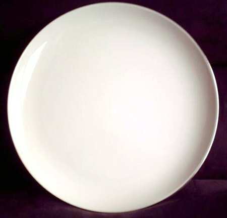 White Holiday Dinner Plate