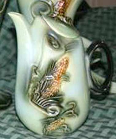 Parchment and Pine (Green Black) Coffee Pot & Lid