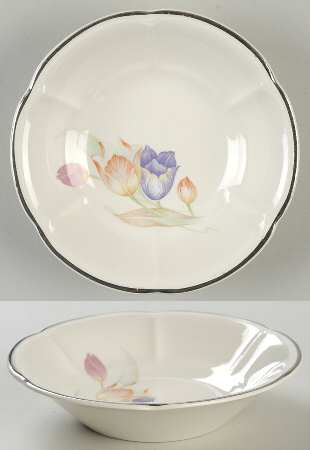 Pastel Tulip (Ribbed, Scalloped) Fruit/Dessert (Sauce) Bowl