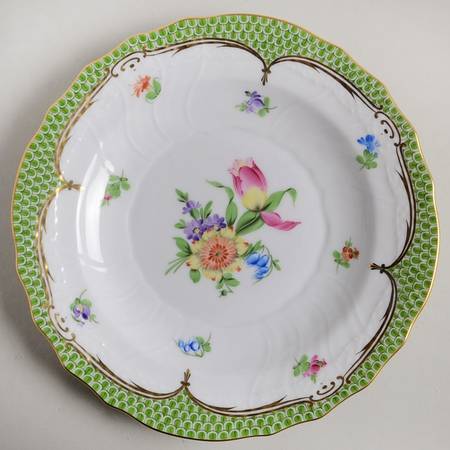 Printemps Green Border Salad Plate