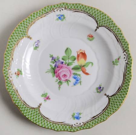 Printemps Green Border Salad Plate