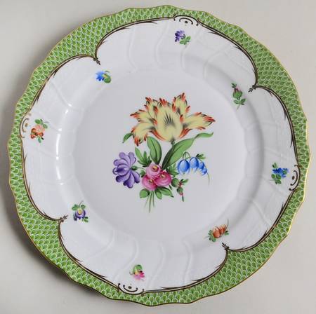 Printemps Green Border Dinner Plate
