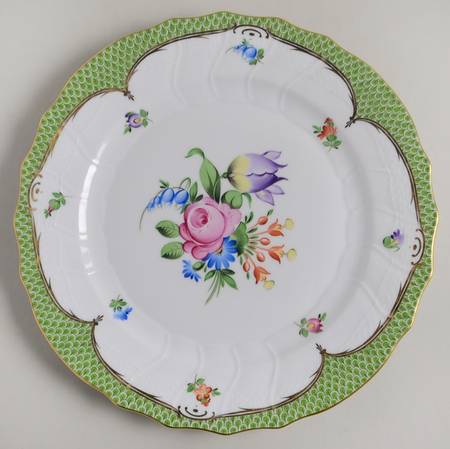 Printemps Green Border Dinner Plate