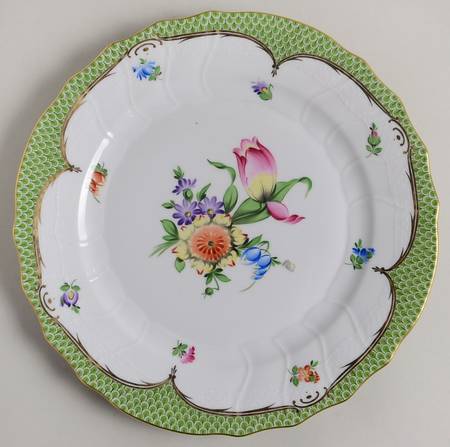 Printemps Green Border Dinner Plate