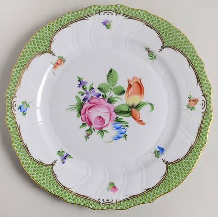 Printemps Green Border Dinner Plate