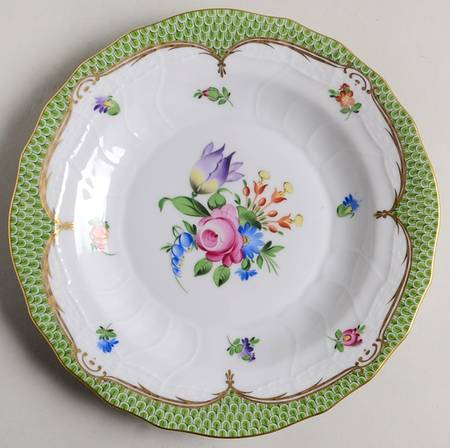 Printemps Green Border Dessert/Pie Plate