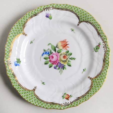 Printemps Green Border Bread & Butter Plate
