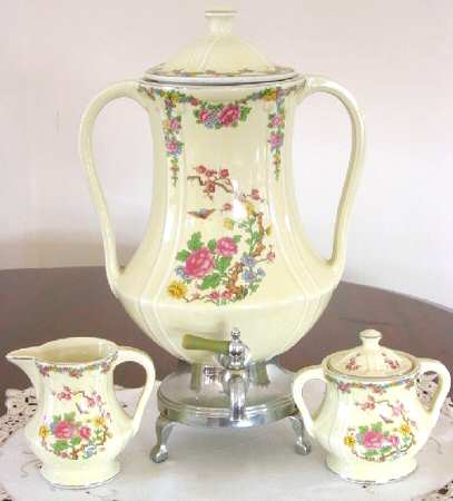 Oriental Butterfly Sugar Bowl & Lid