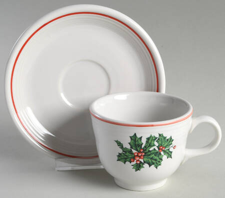 Holiday Fiesta (No Ribbon) Flat Cup & Saucer Set