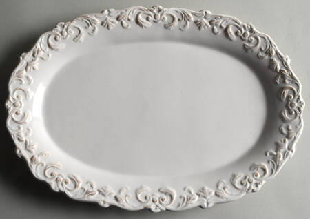 Madison Collection Antique White 12" Oval Serving Platter