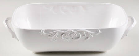 Madison Collection Antique White Rectangular Vegetable Bowl No Lid