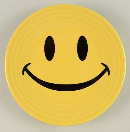 Fiesta Smiley Face Luncheon Plate