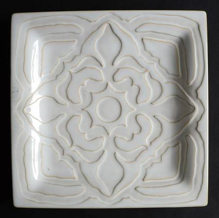 Santorini Cream Square Salad Plate