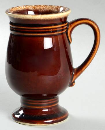 Brown Ring Footed Mug