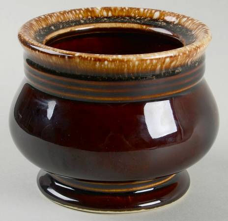 Brown Ring Sugar Bowl No Lid