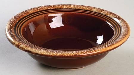 Brown Ring Rim Cereal Bowl