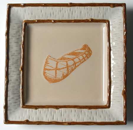 Lake Cabin Square Dinner Plate