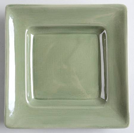 Barcelona Sage Green Square Salad Plate