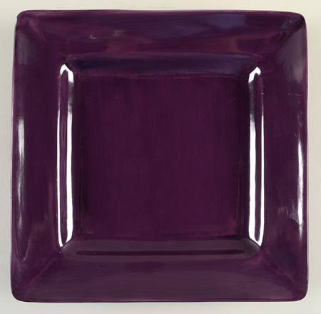 Barcelona Plum Square Dinner Plate by Hd Designs