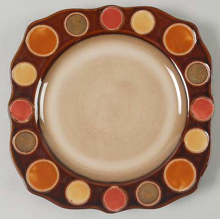 Citrus Dots Square Salad Plate by Home Essentials