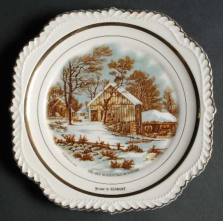 Winter in Vermont Square Salad Plate