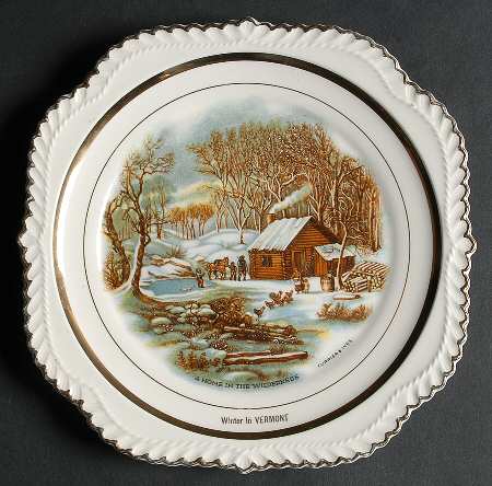 Winter in Vermont Square Salad Plate