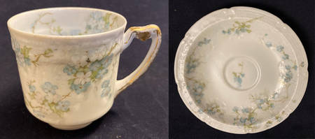 Schleiger 248-17 Flat Demitasse Cup & Saucer Set