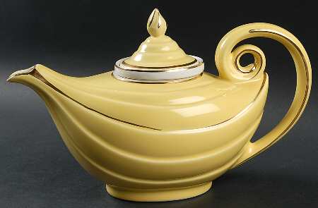 Teapots By Hall (Non-Pattern) Aladdin Teapot & Lid w/Round Infuser