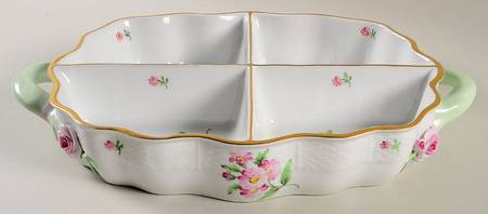 HER73 4 Part Handled Hors d'Oeuvre Dish