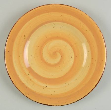 Twist Bright Yellow Salad Plate