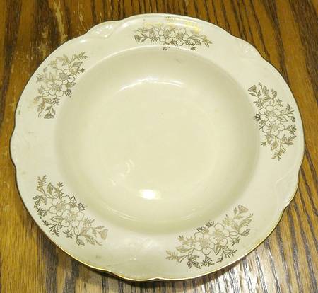 Woodland Gold Rim Soup Bowl