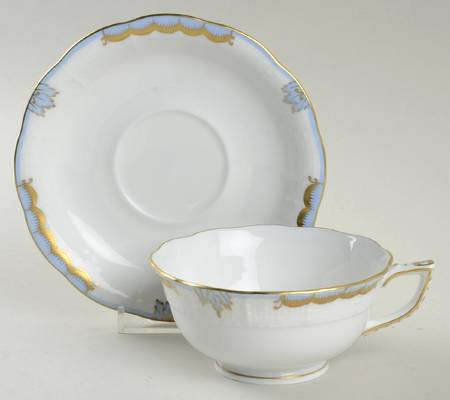 Princess Victoria Light Blue Footed Cup & Saucer Set