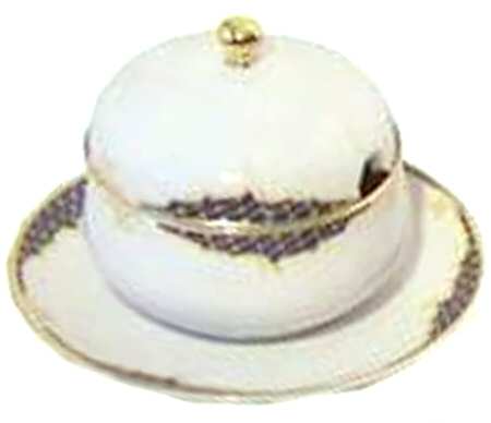 HUT2024 Round Gravy Boat & Lid with Underlate