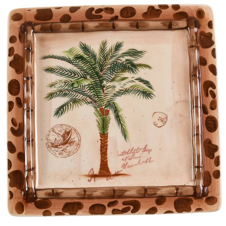 Palm Shanty Square Salad Plate