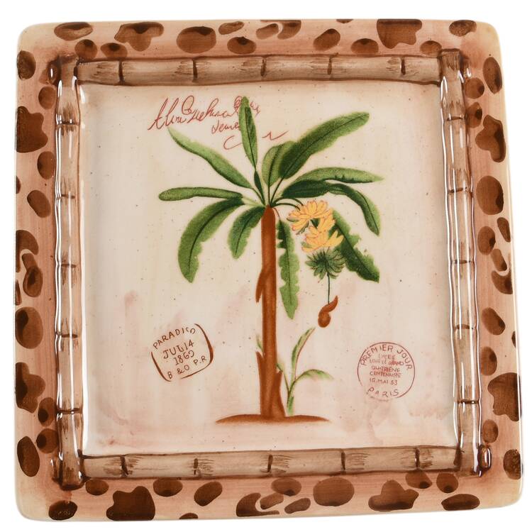 Palm Shanty Square Salad Plate