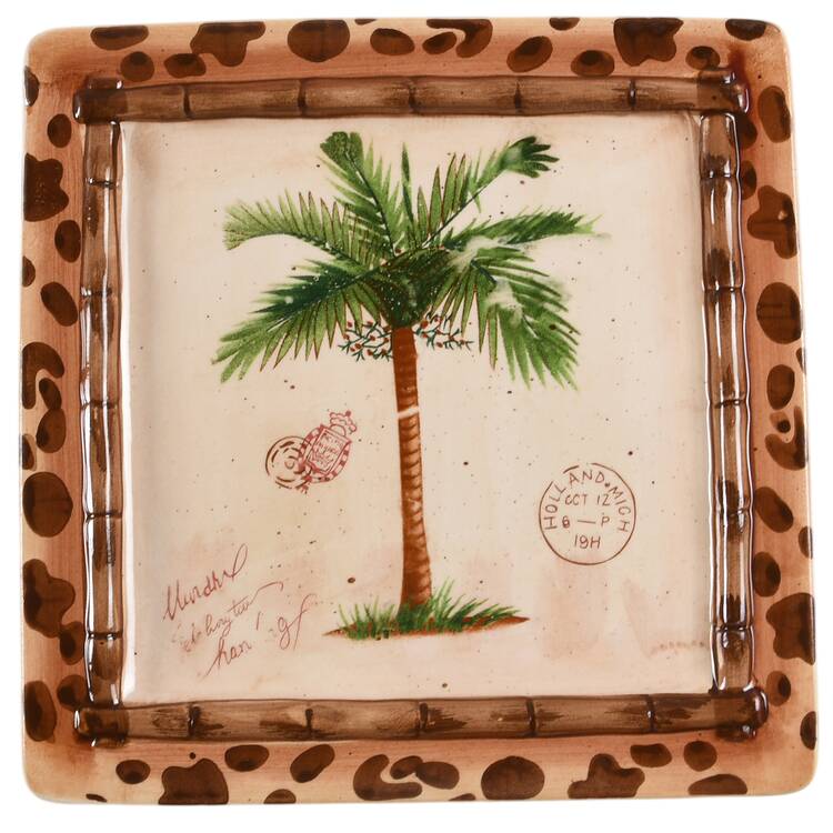 Palm Shanty Square Salad Plate by Home Essentials