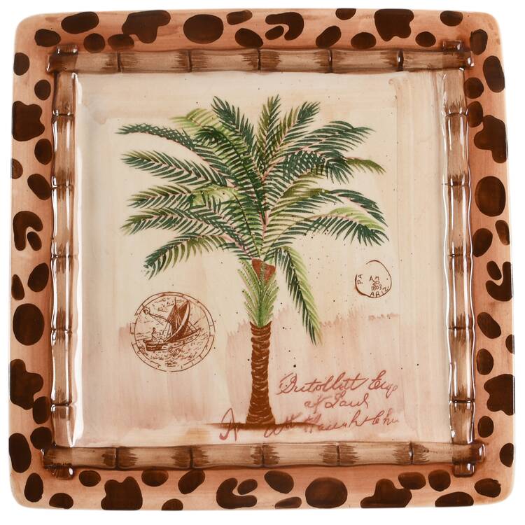 Palm Shanty Square Dinner Plate