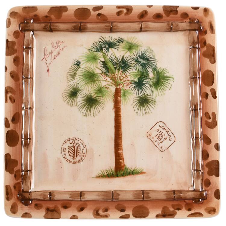 Palm Shanty Square Dinner Plate by Home Essentials