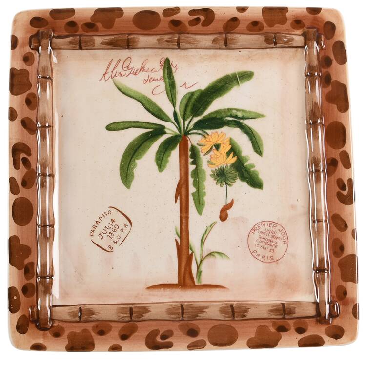 Palm Shanty Square Dinner Plate