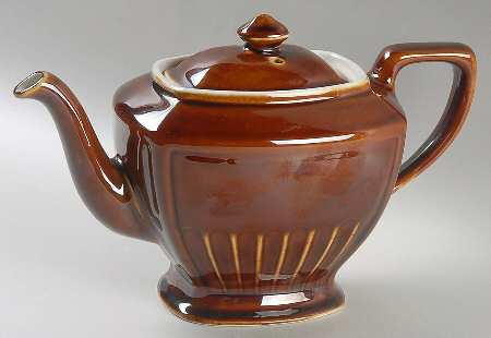 Stock Brown Hollywood Teapot & Lid