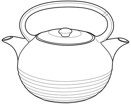 Cobalt Blue Twinspout Teapot & Lid