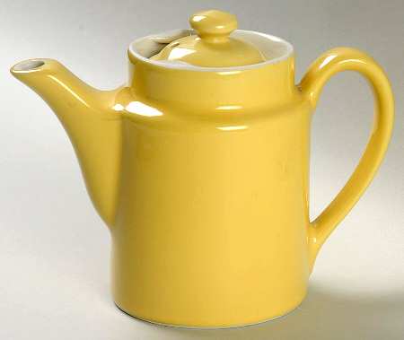 Yellow 1 Cup Individual Washington Coffee Pot & Lid