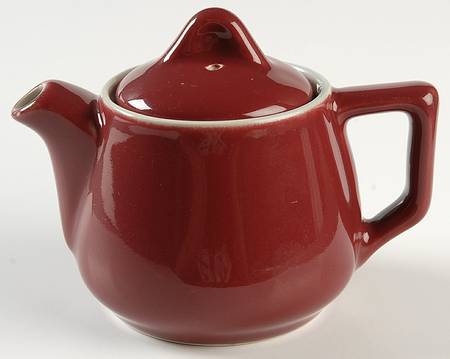 Maroon Buffet Individual Teapot & Lid